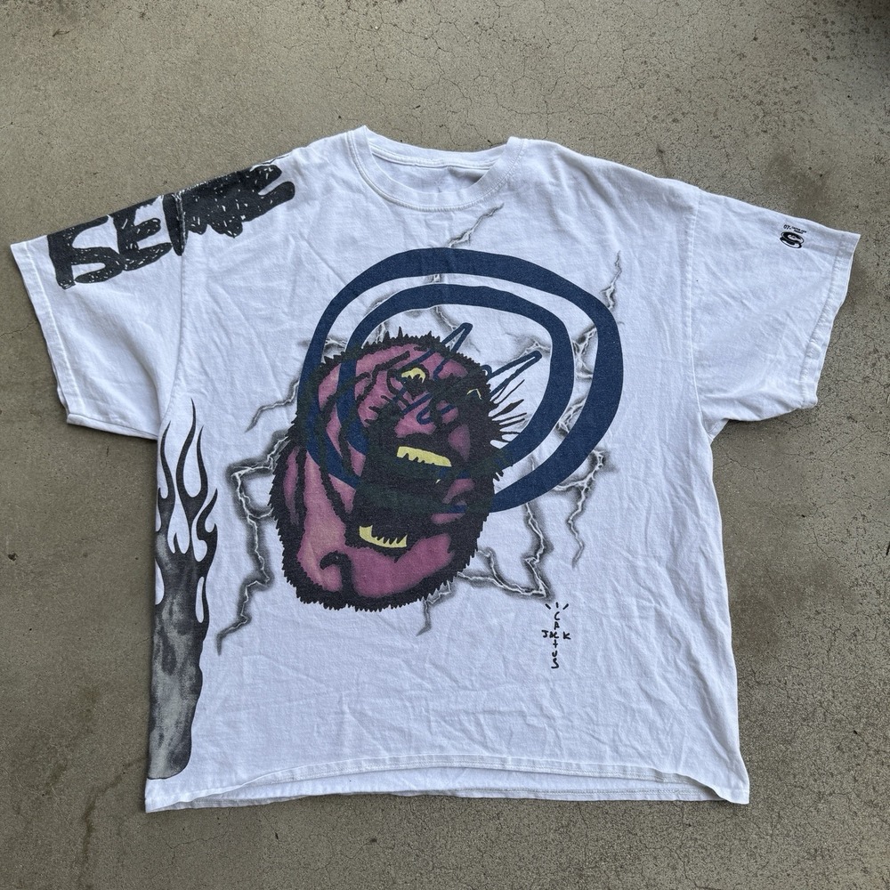 Travis Scott Cactus Jack For Fragment Sunrise Tee (2021) Size XL White